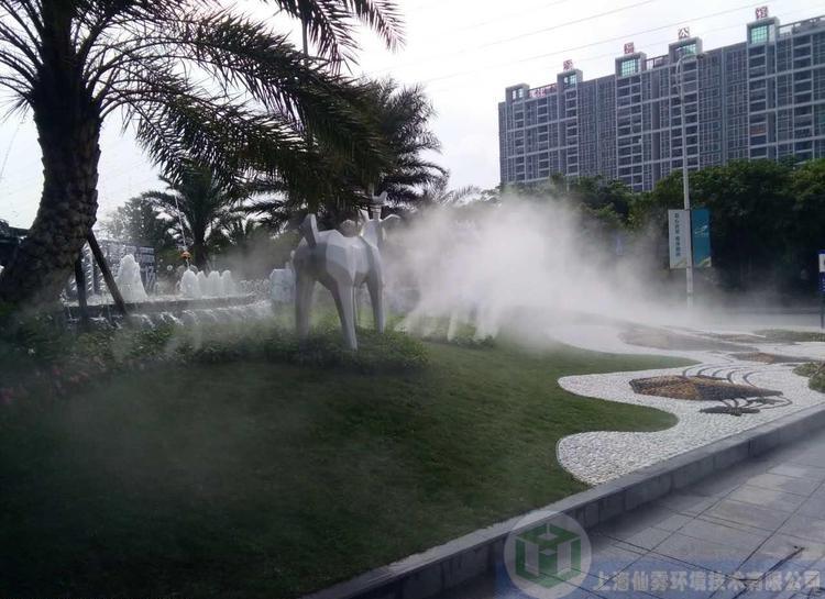 城市人造雾公园雾森造景喷雾机设备-上海仙雾
