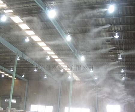 工厂雾化降温,工厂冷雾降温工程,工厂降温造雾机,工厂车间微雾降温设备