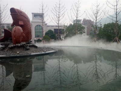 高压水池造雾,景观水池造雾,户外高压景观造雾