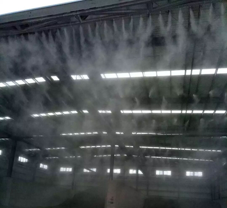 厂房里安装喷雾降温设备原理,上海仙雾,室外降温喷雾设备,室外喷雾降温,快速降温喷雾,人工喷雾降温设备